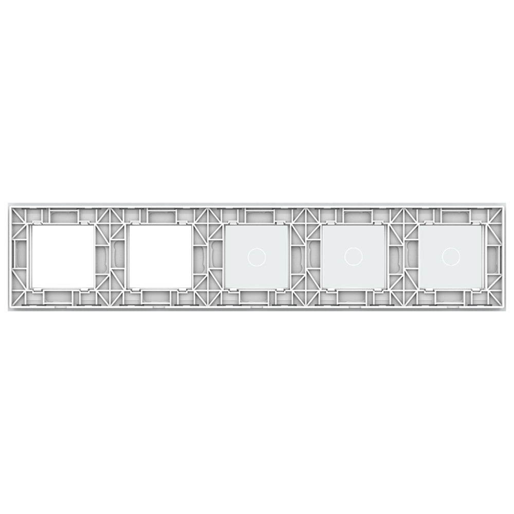 LIVOLO Weiße Glasblende für 3 1-fache Touch-Schalter + 2 Module