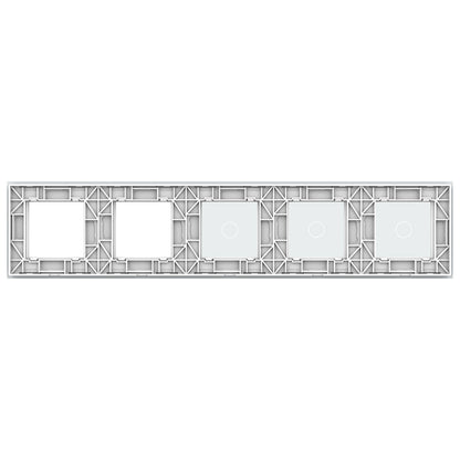 LIVOLO Weiße Glasblende für 3 1-fache Touch-Schalter + 2 Module