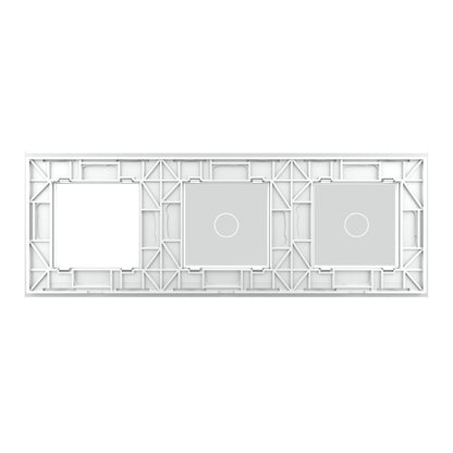 Livolo weiße Glasblende für 2 1-fache Touch-Schalter + 1 Modul