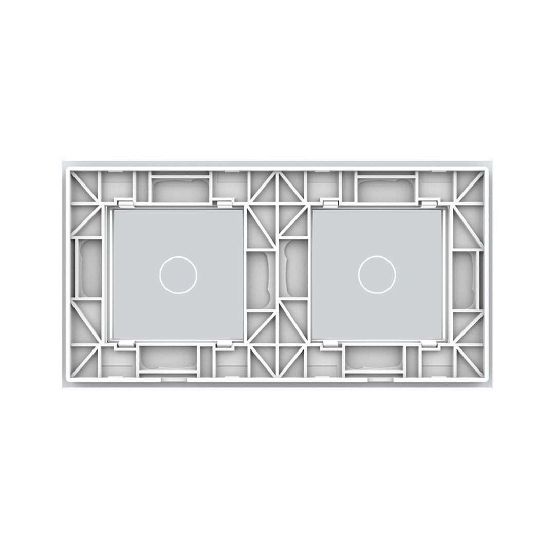 Weiße Glasblende für 2 1-fache Touch-Schalter (11-A)
