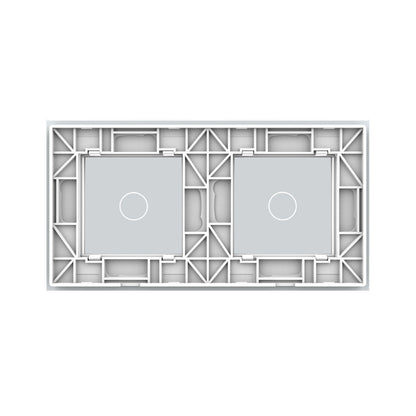 Weiße Glasblende für 2 1-fache Touch-Schalter (11-A)