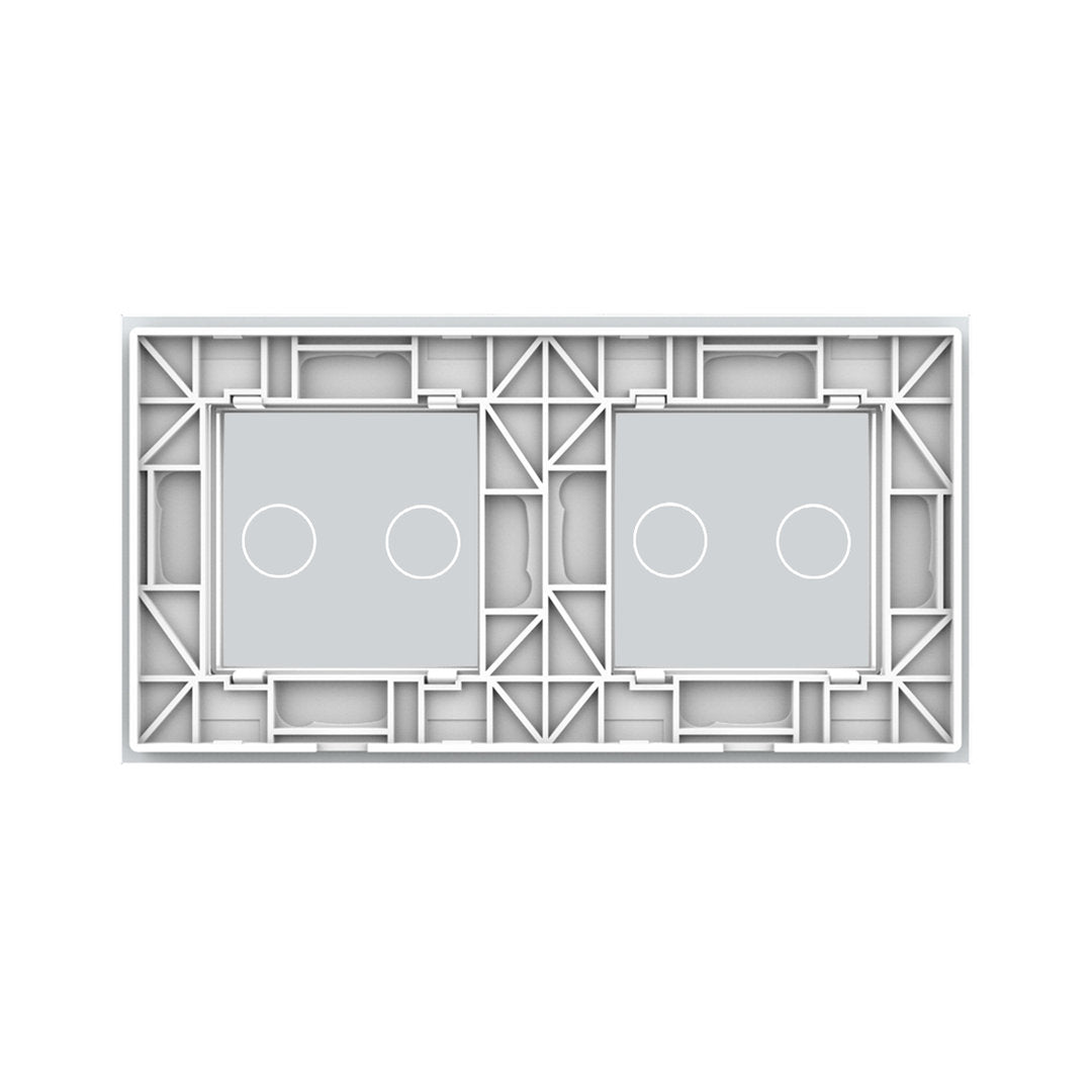 Weiße Glasblende für 2 2-fache Touch-Schalter (11-A)