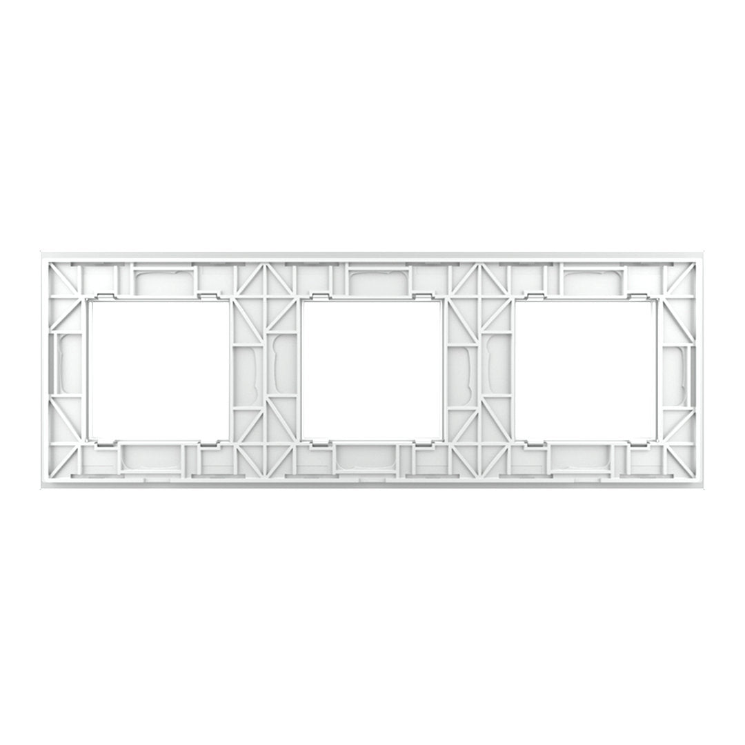 Weiße Glasblende für 3 Module (11-A)