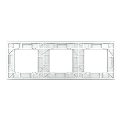 Weiße Glasblende für 3 Module (11-A)