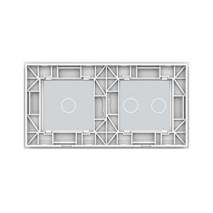 Weiße Glasblende für 1 1-fachen + 1 2-fachen Touch-Schalter