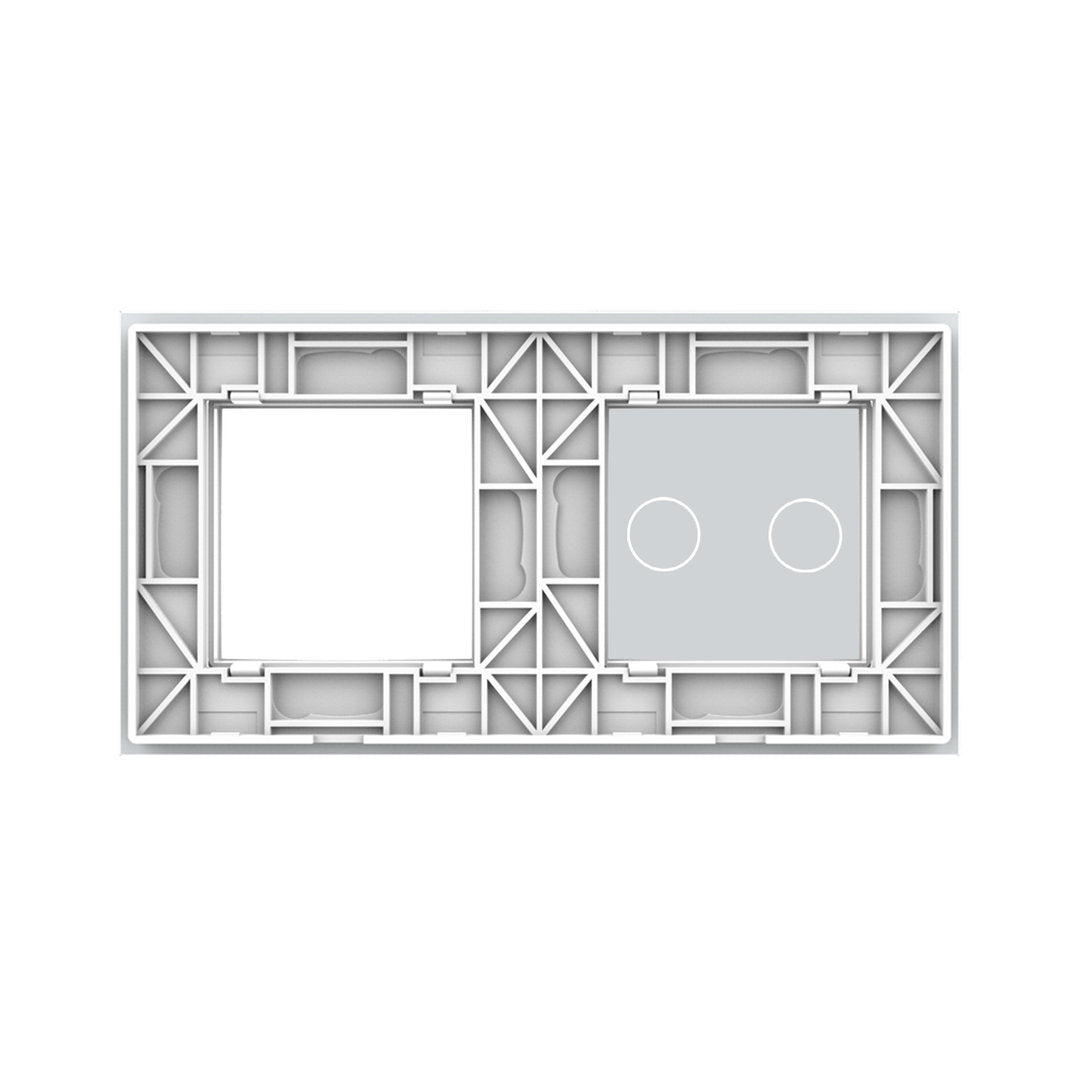 Weiße Glasblende für 1 2-fachen Touch-Schalter + 1 Modul (11-A)