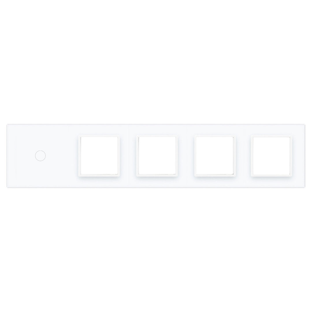 Livolo weiße Glasblende für einen Touch-Schalter und vier Module