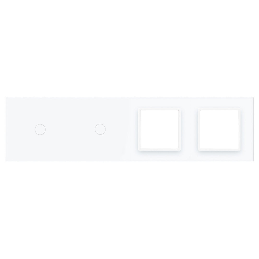 Livolo weiße Glasblende für mehrere Touch-Schalter und zwei Module
