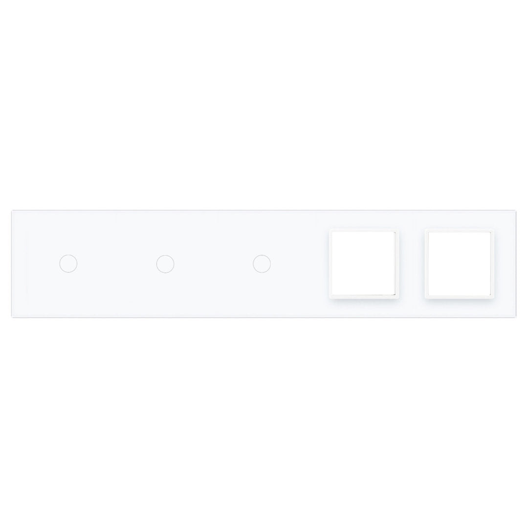 LIVOLO Weiße Glasblende für 3 1-fache Touch-Schalter + 2 Module
