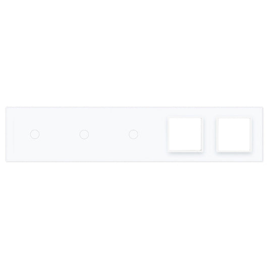 LIVOLO Weiße Glasblende für 3 1-fache Touch-Schalter + 2 Module