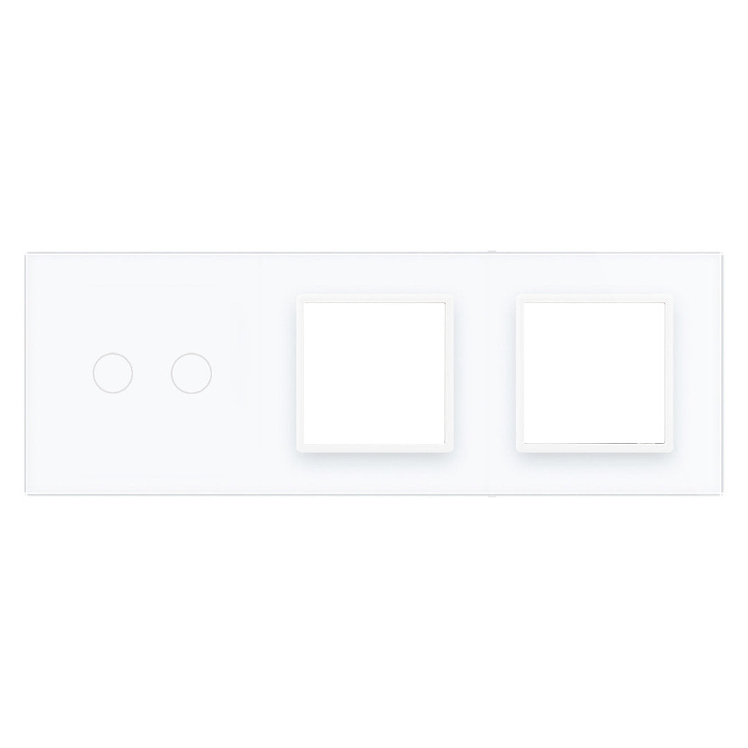 Livolo weiße Glasblende für Touch-Schalter + 2 Module