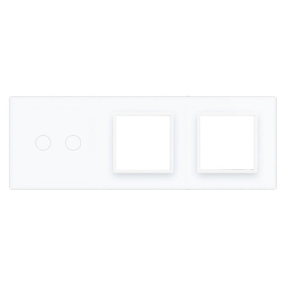 Livolo weiße Glasblende für Touch-Schalter + 2 Module