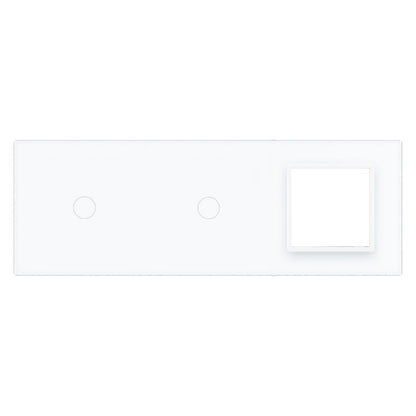 Livolo weiße Glasblende für 2 1-fache Touch-Schalter + 1 Modul