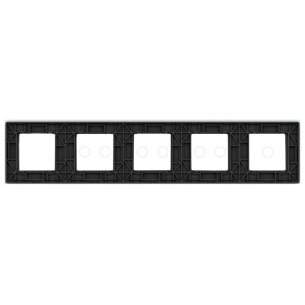 Weiße Glasblende für 1 1-fache + 3 2-fache Touch-Schalter + 1 Modul