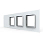 Weiße Glasblende für 1 2-fachen Touch-Schalter + 3 Module