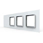 Weiße Glasblende für 1 1-fachen Touch-Schalter + 3 Module