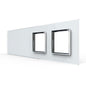 Weiße Glasblende für 2 1-fache Touch-Schalter + 2 Module