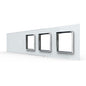 Weiße Glasblende für 2 1-fache Touch-Schalter + 3 Module
