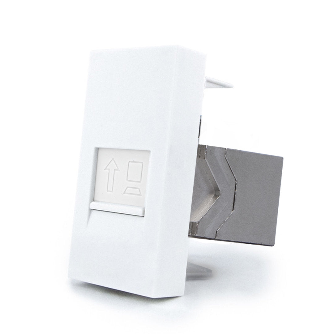 Livolo weißes, zweifaches RJ45 LAN-Modul CAT7