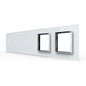 Weiße Glasblende für 1 1-fachen + 2 2-fache Touch-Schalter + 2 Module