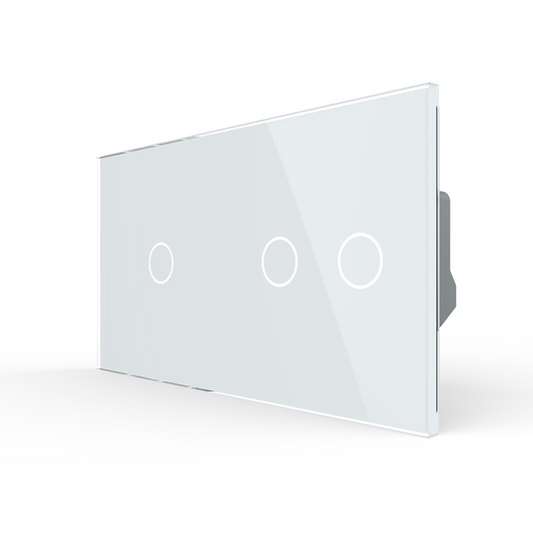 LIVOLO Berührungslichtschalter mit LED incl. Glasblende in Weiß