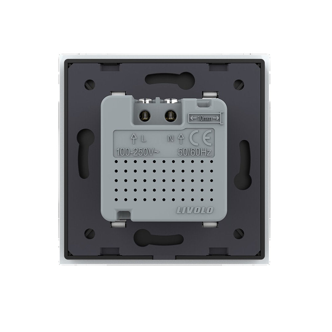 Livolo Bewegungsmelder und Touch-Schalter mit Glasblende in Grau