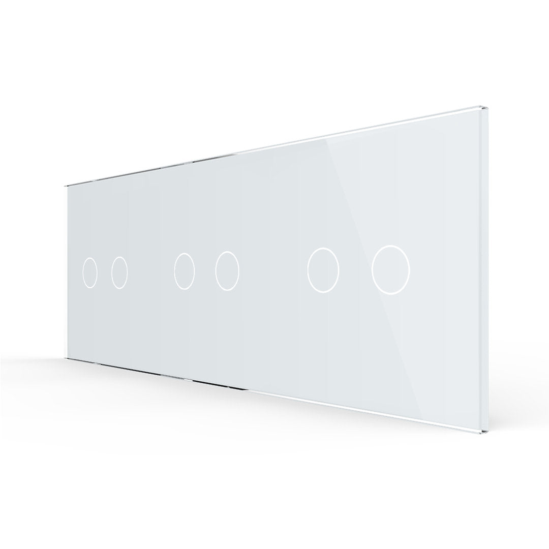 Weiße Glasblende für 3 2-fache Livolo Touch-Schalter