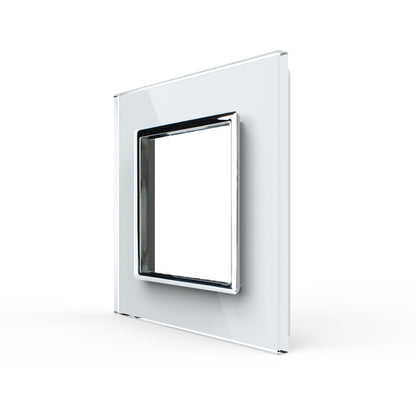 Weiße Glasblende für ein Livolo Modul / Wipp-Schalter