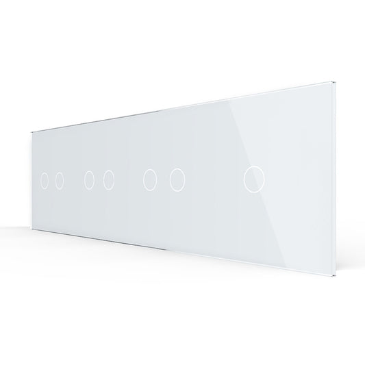 Weiße Glasblende für 1 1-fachen + 3 2-fache Touch-Schalter