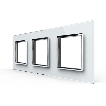 Weiße Glasblende für drei Livolo Module