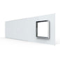 Weiße Glasblende für 2 2-fache + 1 1-fachen Touch-Schalter + 1 Modul