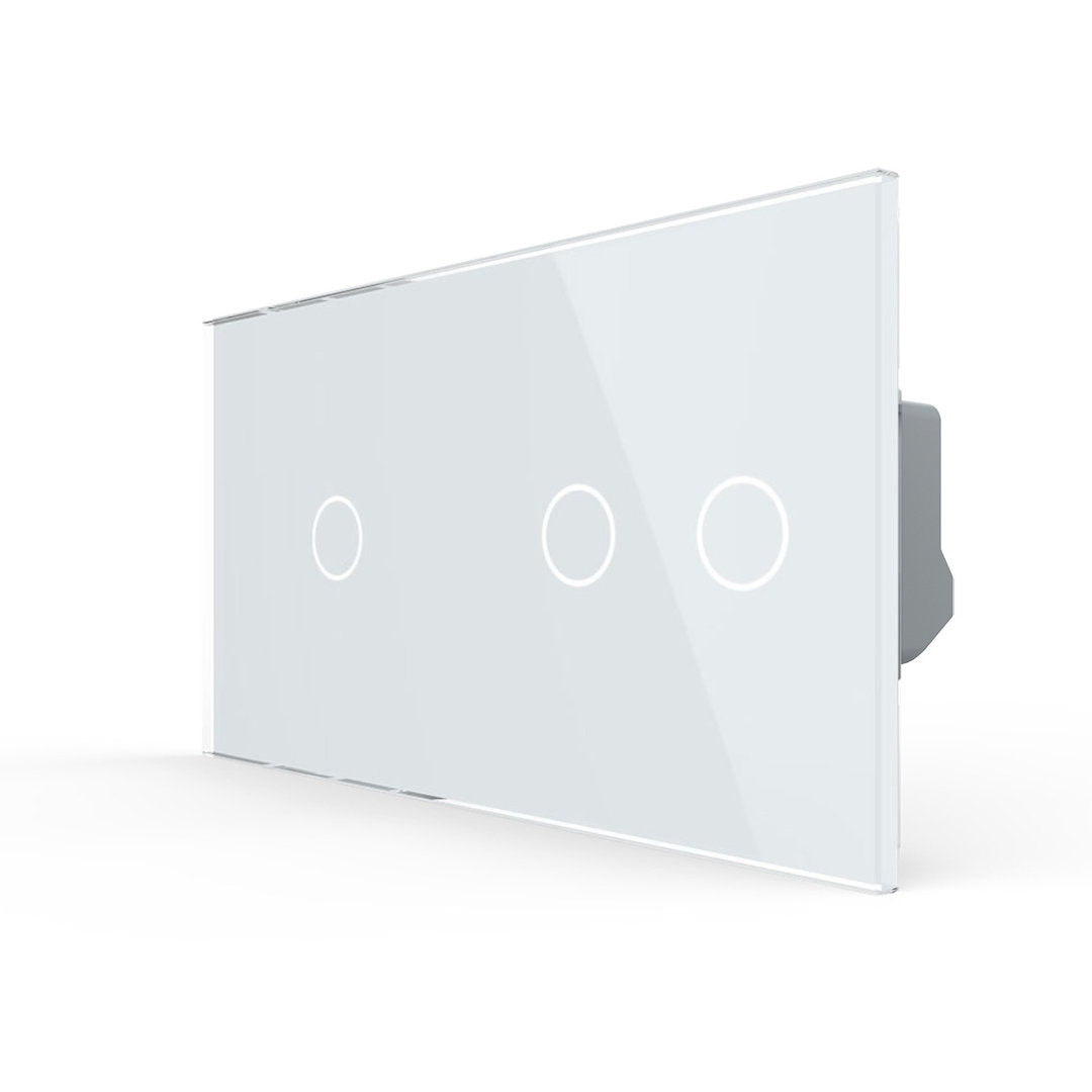 LIVOLO Glas Touch Lichtschalter + Serienschalter in Weiß