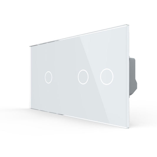 LIVOLO Glas Touch Lichtschalter + Serienschalter in Weiß