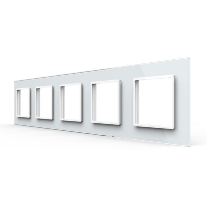 Livolo weiße Glasblende für fünf Module
