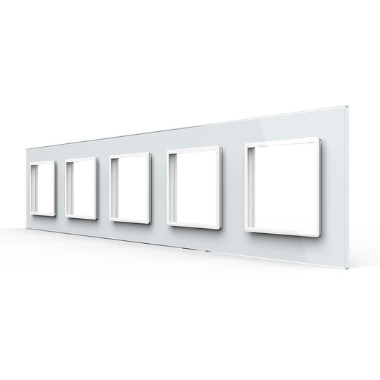 Livolo weiße Glasblende für fünf Module