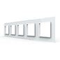 Livolo weiße Glasblende für fünf Module