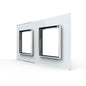 Weiße Glasblende für zwei Livolo Module