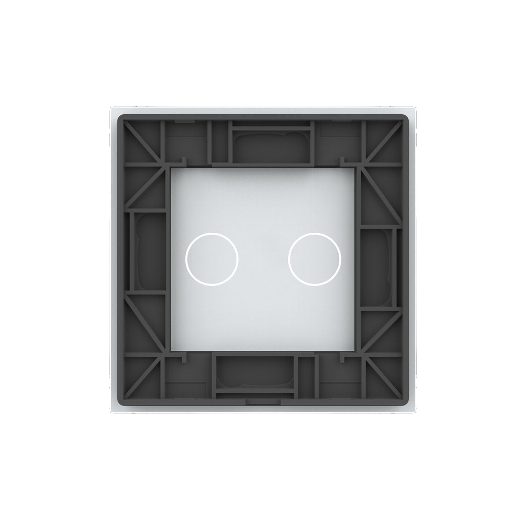 Weiße Glasblende für einen zweifachen Livolo Touch-Schalter