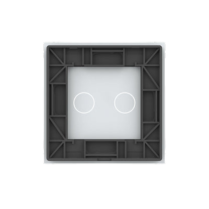 Weiße Glasblende für einen zweifachen Livolo Touch-Schalter