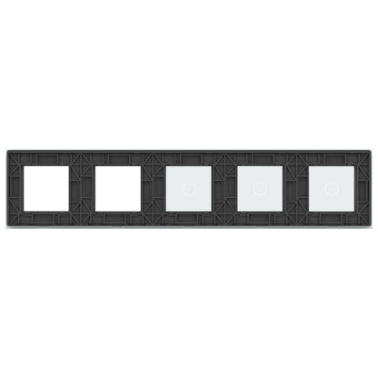 Weiße Glasblende für 3 1-fache Touch-Schalter + 2 Module