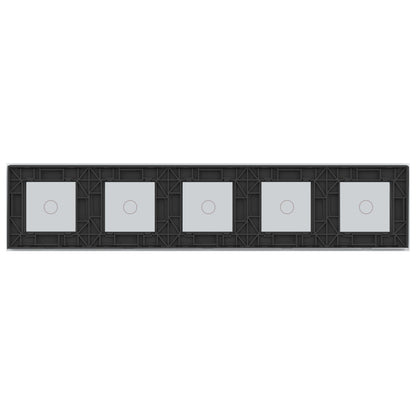 Weiße Glasblende für 5 1-fache Touch-Schaltere