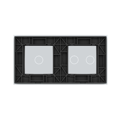 Weiße Glasblende für 1 1-fachen und 1 2-fachen Touch-Schalter