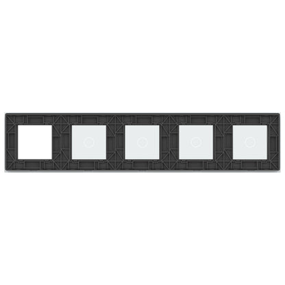 Weiße Glasblende für 4 1-fache Touch-Schalter + 1 Modul