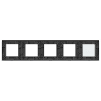 Weiße Glasblende für 1 1-fachen Touch-Schalter + 4 Module