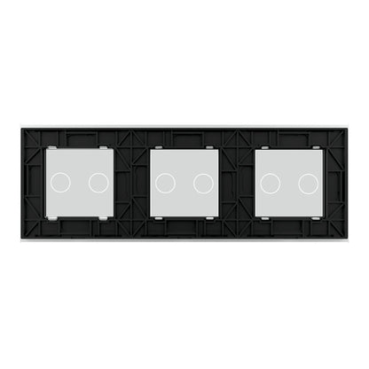 Weiße Glasblende für 3 2-fache Livolo Touch-Schalter