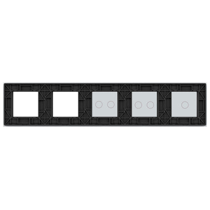 Weiße Glasblende für 1 1-fachen + 2 2-fache Touch-Schalter + 2 Module