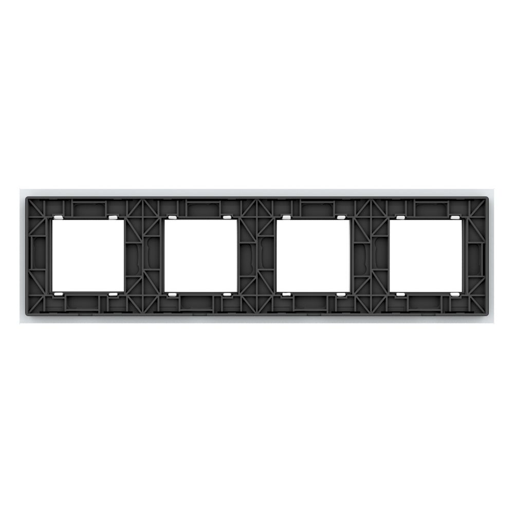 Weiße Glasblende für 4 Module