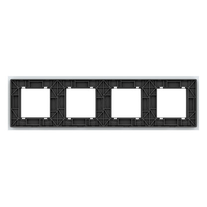 Weiße Glasblende für 4 Module