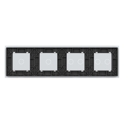 Weiße Glasblende für 2 1-fache + 2 2-fache Touch-Schalter