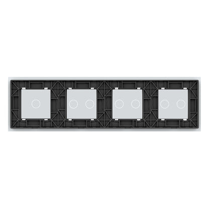 Weiße Glasblende für 1 1-fachen + 3 2-fache Touch-Schalter
